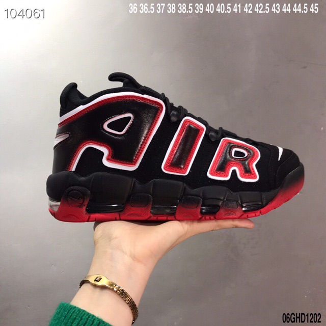 Giày nam nữ Nike Air More Uptempo 96 black red