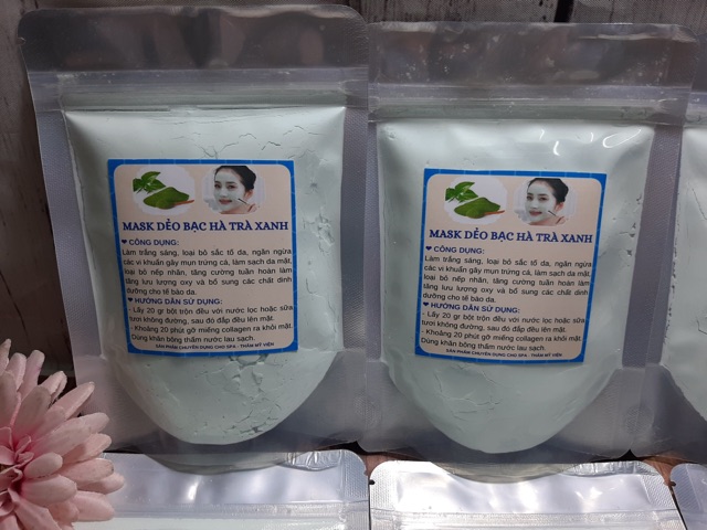100gr Mask dẻo  Bạc Hà Trà xanh handmade