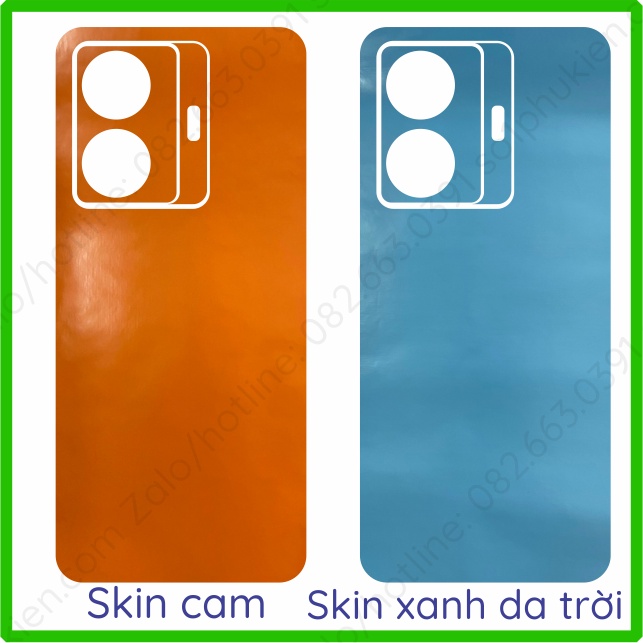 Miếng dán mặt lưng kèm cam skin carbon Vivo T1 5G (Snapdragon 778G)
