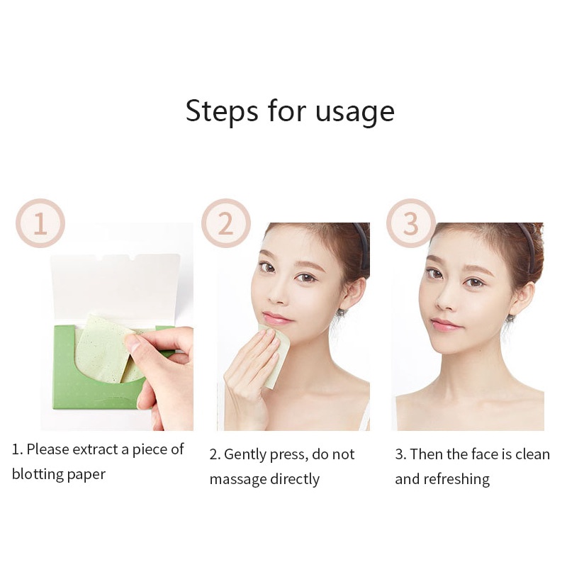 Bộ 300/3 Gói Giấy Thấm Dầu Trà Xanh Làm Sạch Da Mặt