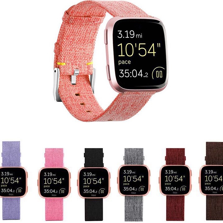 Sale 68% Dây Đeo Vải Denim Cho Đồng Hồ Thông Minh, (brown) Canvas Strap,fitbit versa Giá gốc 332000đ - 10M56