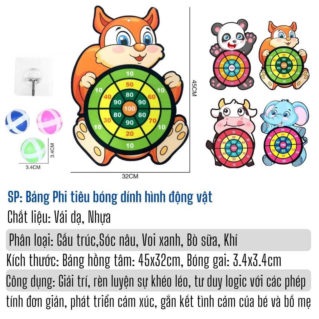 Bảng Phi Tiêu Bóng Dính Rèn Luyện Khả Năng Tập Trung Cho Bé (Mẫu Ngẫu Nhiên)