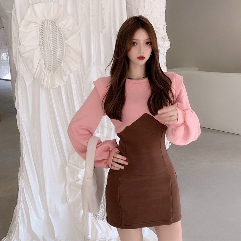 Đầm thun Perty dáng ngắn cỡ lớn thời trang gợi cảm