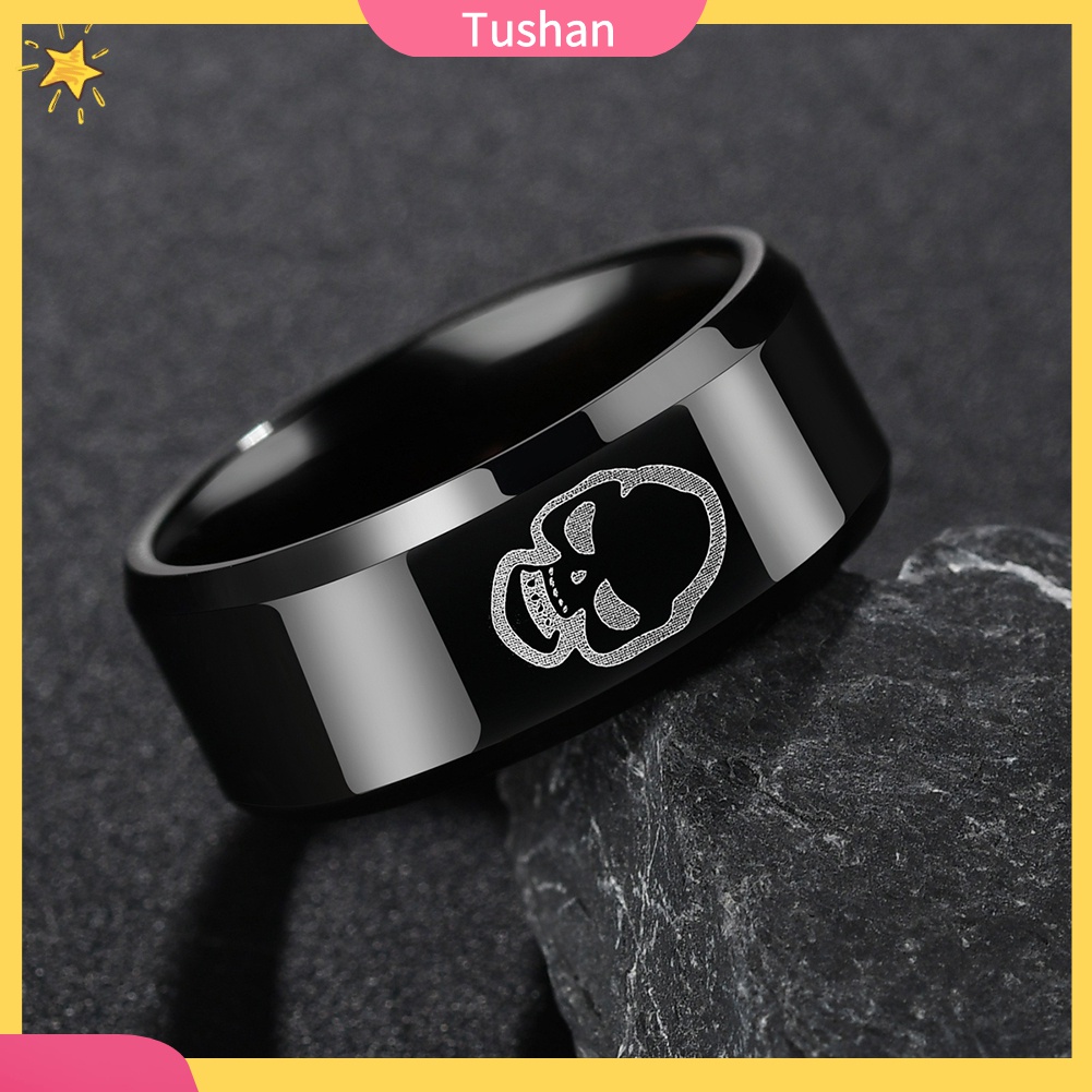 Nhẫn Thép Không Gỉ Hình Đầu Lâu Thời Trang Dành Cho Nam