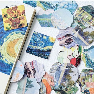 Bộ 46 sticker dán trang trí phong cách vintage