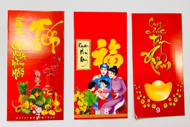 Combo 10 bao lì xì Tết Canh Tý 2020 đủ mẫu