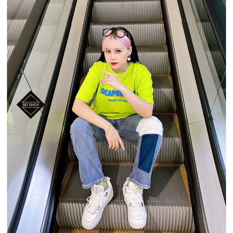 Quần baggy jean chắp vá | BigBuy360 - bigbuy360.vn