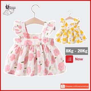 Đầm váy hoa đào cánh tiên dáng xòe cho bé gái 8kg - 22kg _ HC06