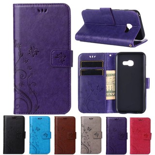 For samsung a5 2016/a510 embossed flower pu leather wallet flip stand case