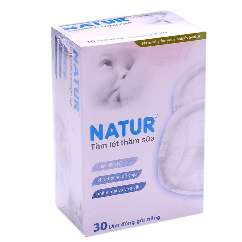 Tấm lót thấm sữa Natur cho mẹ (hộp 30 miếng)