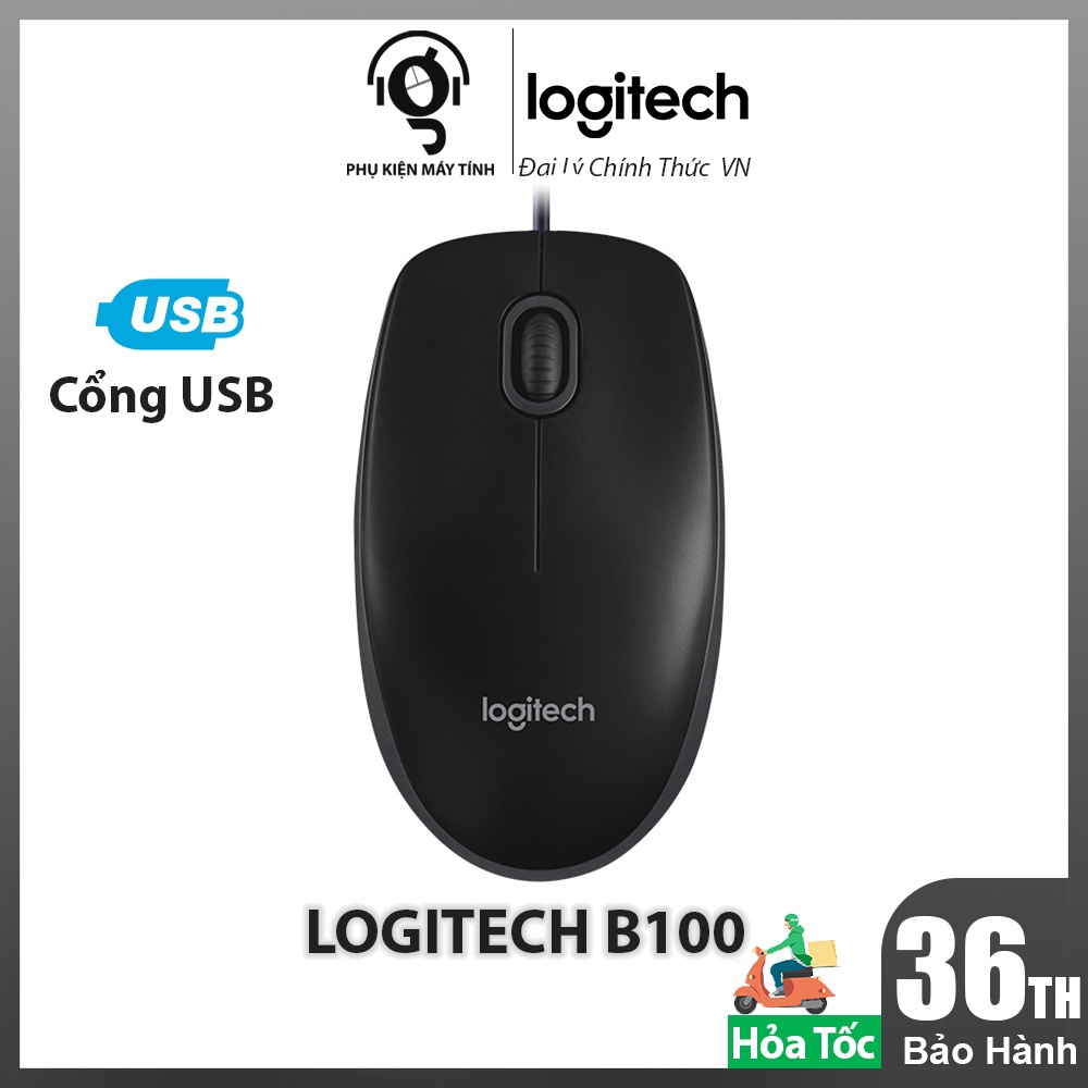 Chuột máy tính Logitech B100- Chính hãng logitech