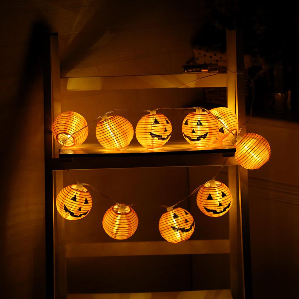 Bí ngô Gấp Đèn LED Dây Đèn Bữa tiệc Gia đình Đạo cụ trang trí Halloween