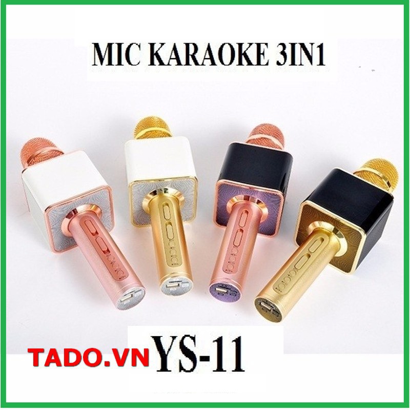 Míc hát Karaoke YS-11 3 trong 1 (3in1) loại xịn tốt nhà yêu ca âm nhạc GD660