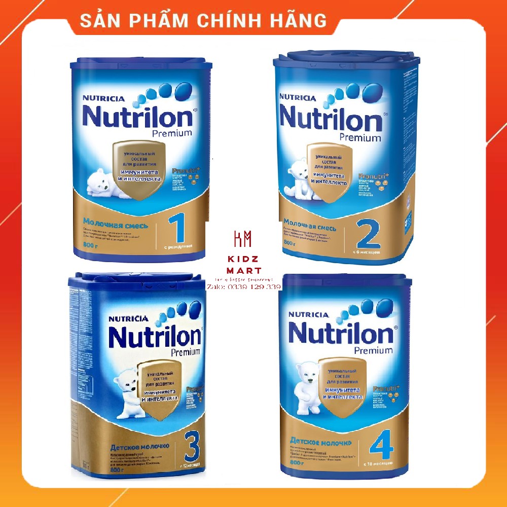 Sữa Nutrilon Premium số 1, số 2, số 3, số 4 800gr