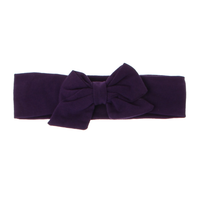 Băng Đô Cotton Thắt Nơ Màu Trơn Dễ Thương Cho Bé Gái