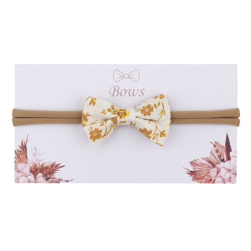 Băng Đô Cotton Mềm Co Giãn In Họa Tiết Thắt Nơ Thời Trang Cho Bé Gái Sơ Sinh
