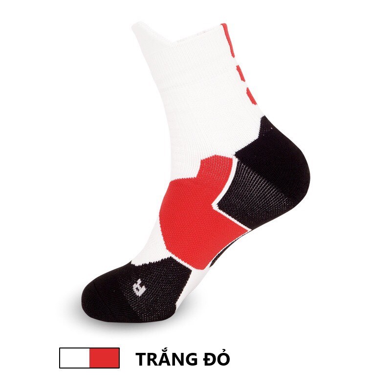 Tất thể thao cao cổ nam phối màu Jengiang- Vớ bóng đá nam dày dặn phong cách châu Âu