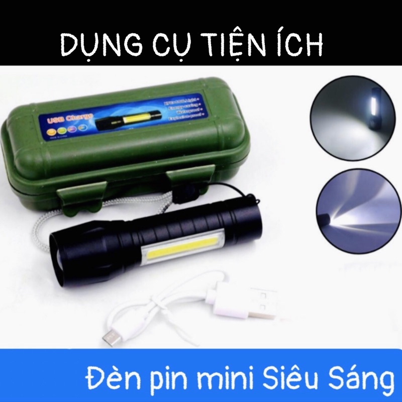 Đèn Pin Mini Siêu Sáng kèm hộp đựng