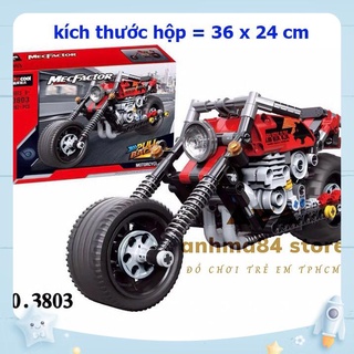 Đồ chơi LEGO xếp hình Siêu Xe Môtô xịn sò - Mô hình LEGO xe moto bánh cao su, chạy trớn - 262 miếng - anhma84 store