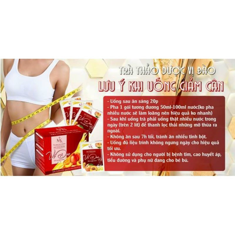 Trà giảm cân vị đào thơm dễ uống - giảm cân an toàn (1 GÓI DÙNG THỬ)