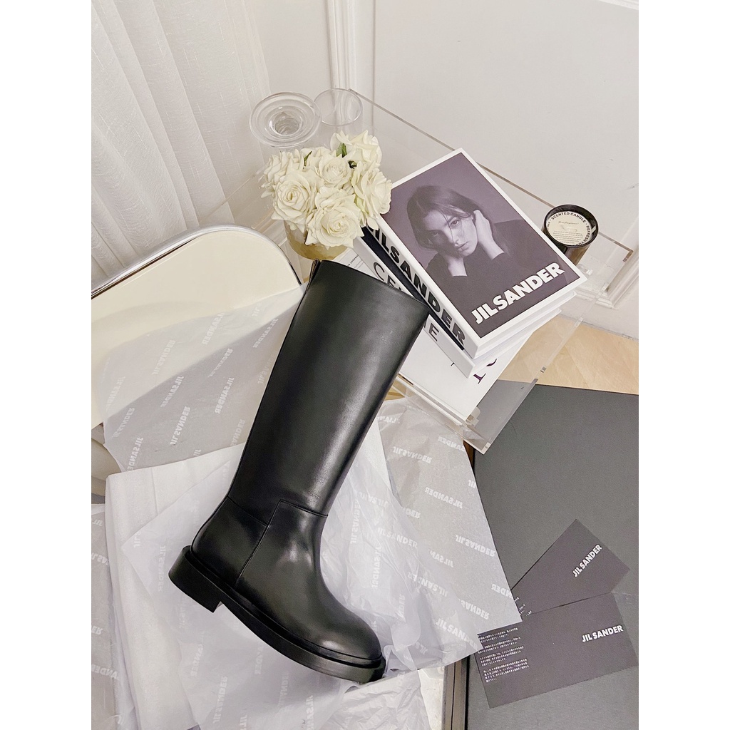 Boot nữ thời trang da thật cao cấp Jil Sander cá tính, trẻ trung