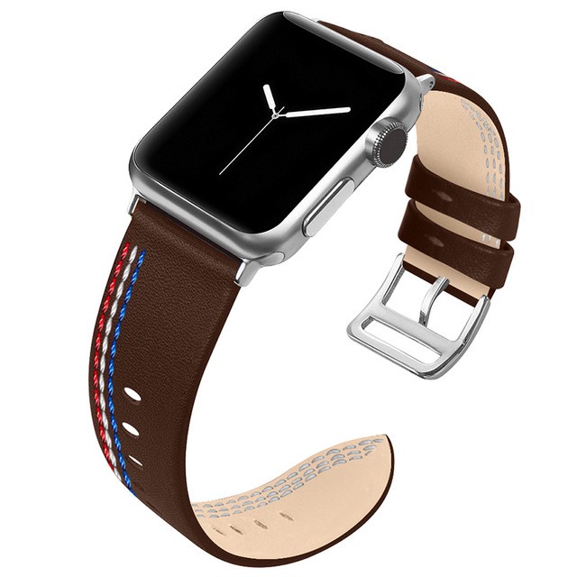 Dây đeo bằng da thật cho đồng hồ thông minh Apple Watch 4 / 3 / 2 / 1 38 / 40 / 42 / 44 mmm