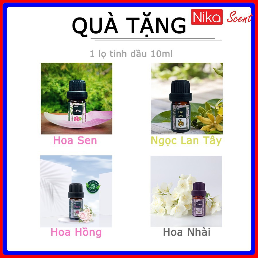 HÀNG CAO CẤP -  Nikascent Máy xông tinh dầu phòng ngủ công nghệ siêu âm (phun sương Nano, thơm phòng, tạo ẩm)  - Hàng Ca