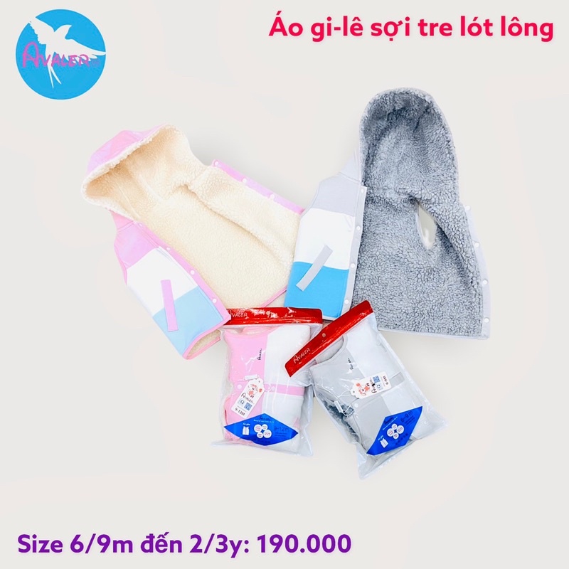 AVALER - Áo gile sợi tre lót lông