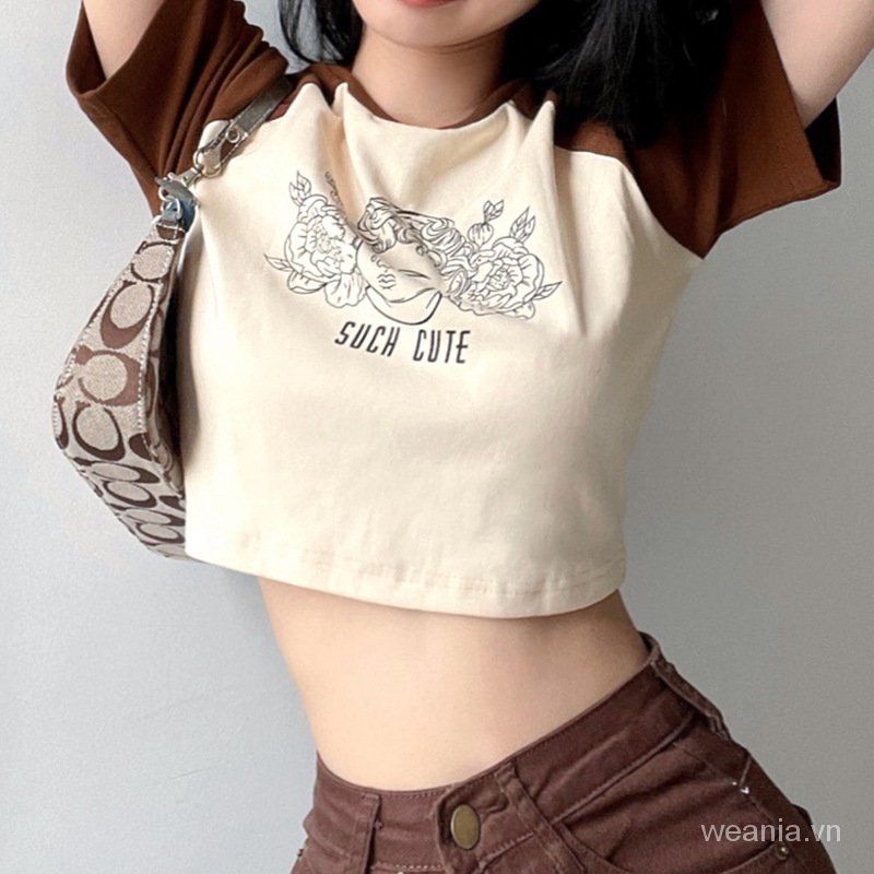 Áo Thun Nữ Tay Ngắn In Hình Dễ Thương (6Szm)