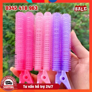 Lô cuốn tóc có kẹp giữ cố định tóc mái tiện lợi