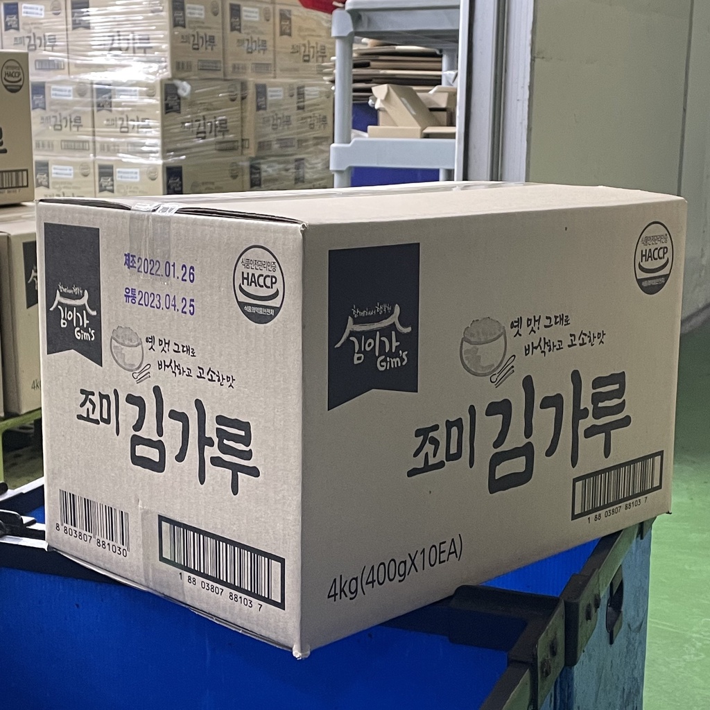 &lt;Sỉ&gt; Một thùng 10 gói lá kim / rong biển vụn 400gr K-Wook Hàn Quốc