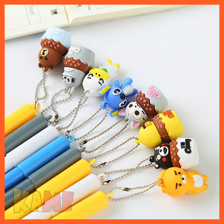 HCM - Bút viết hoạt hình Stitch Totoro mèo Chii vịt Sally có móc treo, gấu Brown Thỏ cà rốt kute