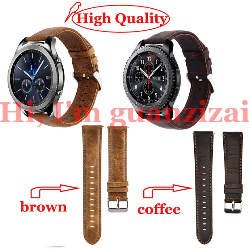 Sale 70% Dây đeo cổ tay bằng da cho đồng hồ Samsung Gear S3 Frontier/ Classic, coffee Giá gốc 200,000 đ - 102B46