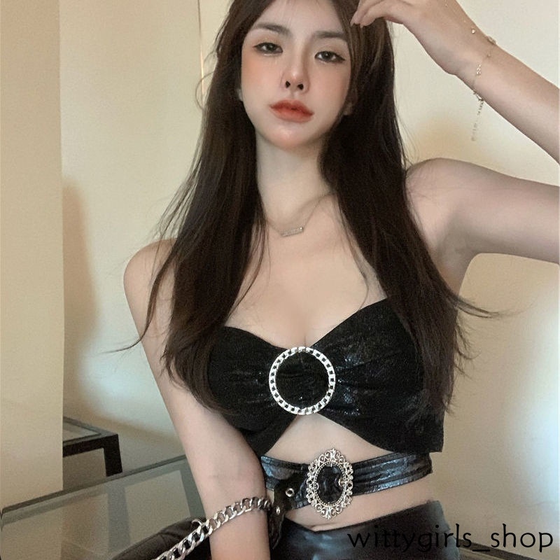 Wittygirls_ Shop | Áo Ống Màu Trơn Gợi Cảm Thời Trang Mùa Hè Cho Nữ Kèm Áo Quấn Ngực