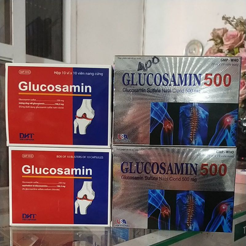 Combo 2hộp100viên Glucosamine 500 tái tạo sụn khớp- thoái hoá khớp