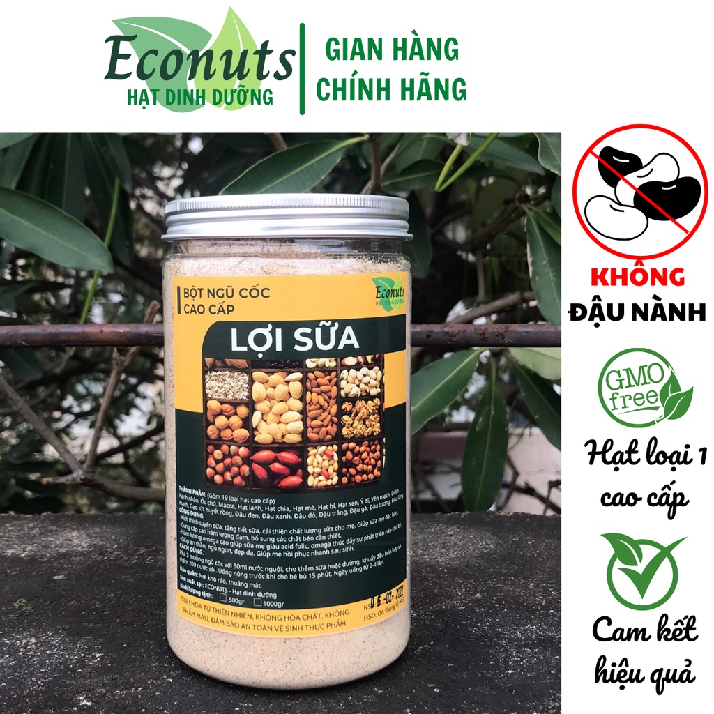 Ngũ cốc lợi sữa cao cấp ECONUTS, bột ngũ cốc dinh dưỡng cho bà bầu và mẹ cho con bú