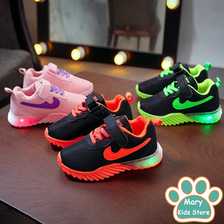 Giày chiếu sáng trẻ em LED thông thường thoáng khí cho trẻ sơ sinh, giày thể thao trẻ em, giày tập đi cho bé trai