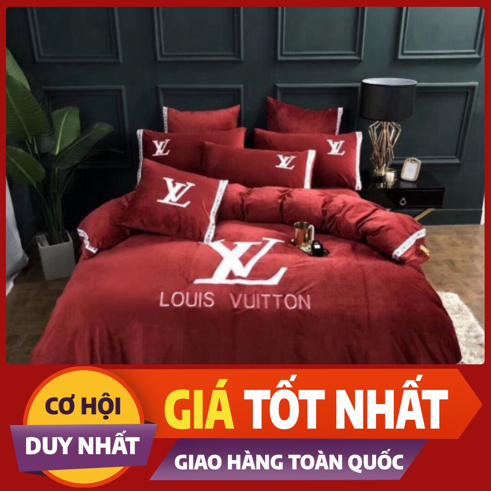 Bộ chăn ga gối nỉ nhung thương hiệu