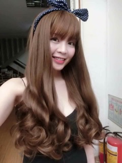 Tóc giả Xoăn đuôi 60cm - Hinh thật