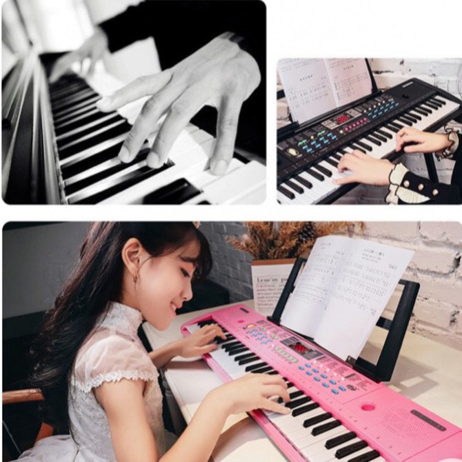 Đàn Piano Đàn Điện Tử 61 Phím Kèm mic Đàn Piano Cho Bé Nhiều Chức Năng - Âm Thanh Hay