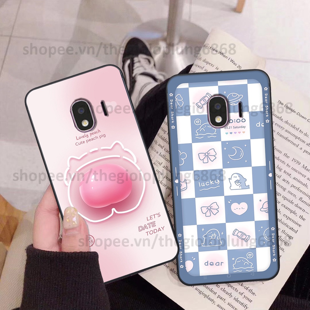 Ốp Samsung J4 2018 in hình caro gấu vịt cute dễ thương, đầy đáng yêu