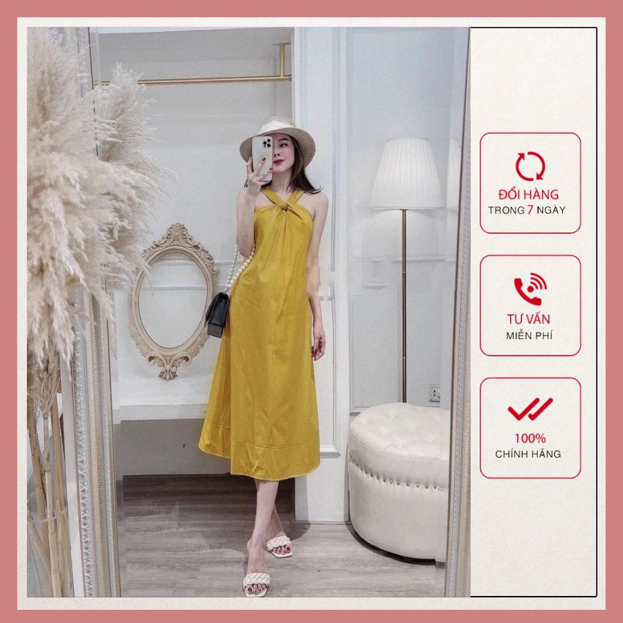 Váy Nữ Đẹp ❣️FREESHIP❣️ Váy Maxi Xoắn Ngực Cổ Yếm Hàng Quảng Châu Cao Cấp (Kèm Ảnh Thật + Video)