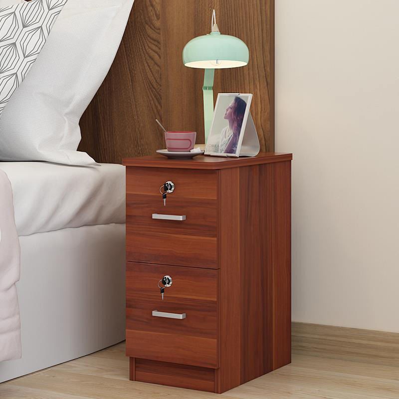 Tủ đầu giường siêu hẹp mini tối giản hiện đại có khóa ngăn kéo đựng đồ phòng ngủ <