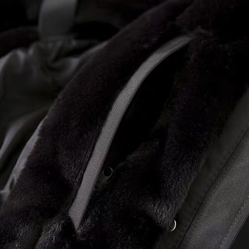 Áo parka  mũ viền lông