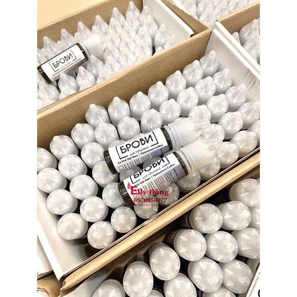 Mực phun xăm Brovi Nga , Mực Mày BROVI Phiên Bản Việt 15 ml
