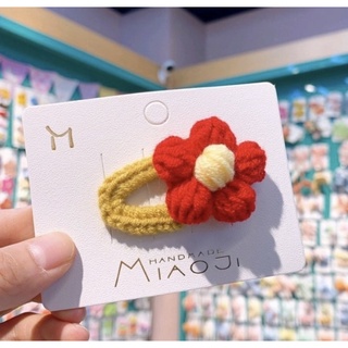 Kẹp tóc bằng len handmade nhiều màu sắc