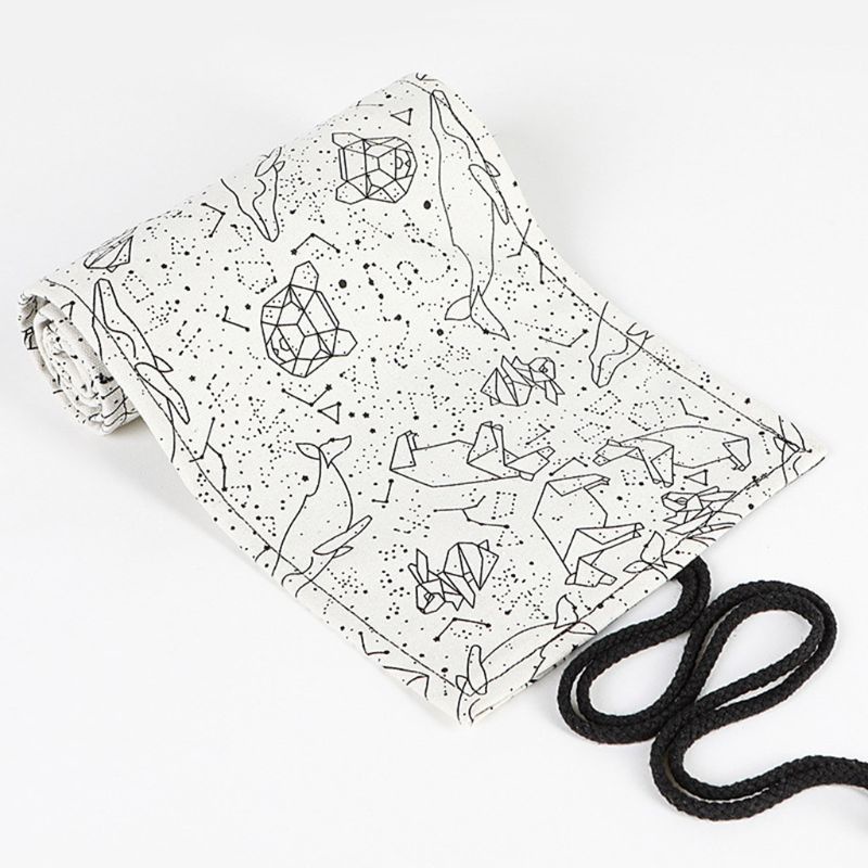 Túi Cuộn Đựng Bút 12 24 36 48 72 Lỗ Bằng Vải Canvas