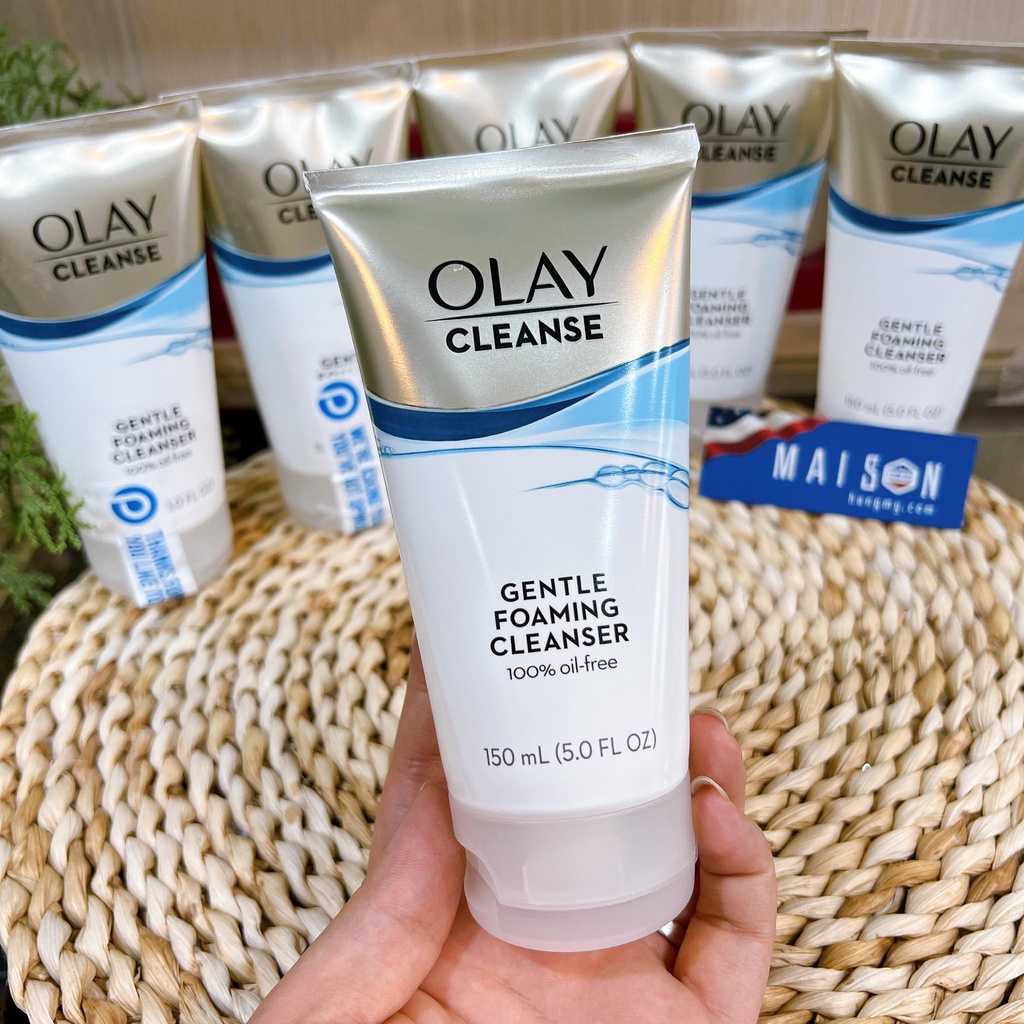 SỮA RỬA MẶT KIỀM DẦU TẠO BỌT OLAY CLEANSE GENTLE FOAMING  - Hàng Nhập USA Chính Hãng