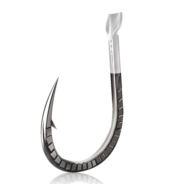 Bộ 5 móc câu cá họa tiết khắc vân sừng kỳ lân siêu mạnh cỡ lớn phong cách Trung Quốc