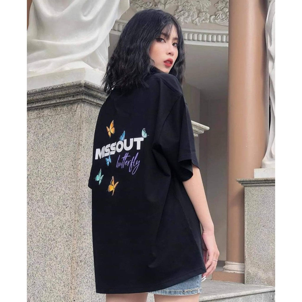 ÁO THUN MISSOUT BƯỚM UNISEX (ĐEN, TRẮNG)